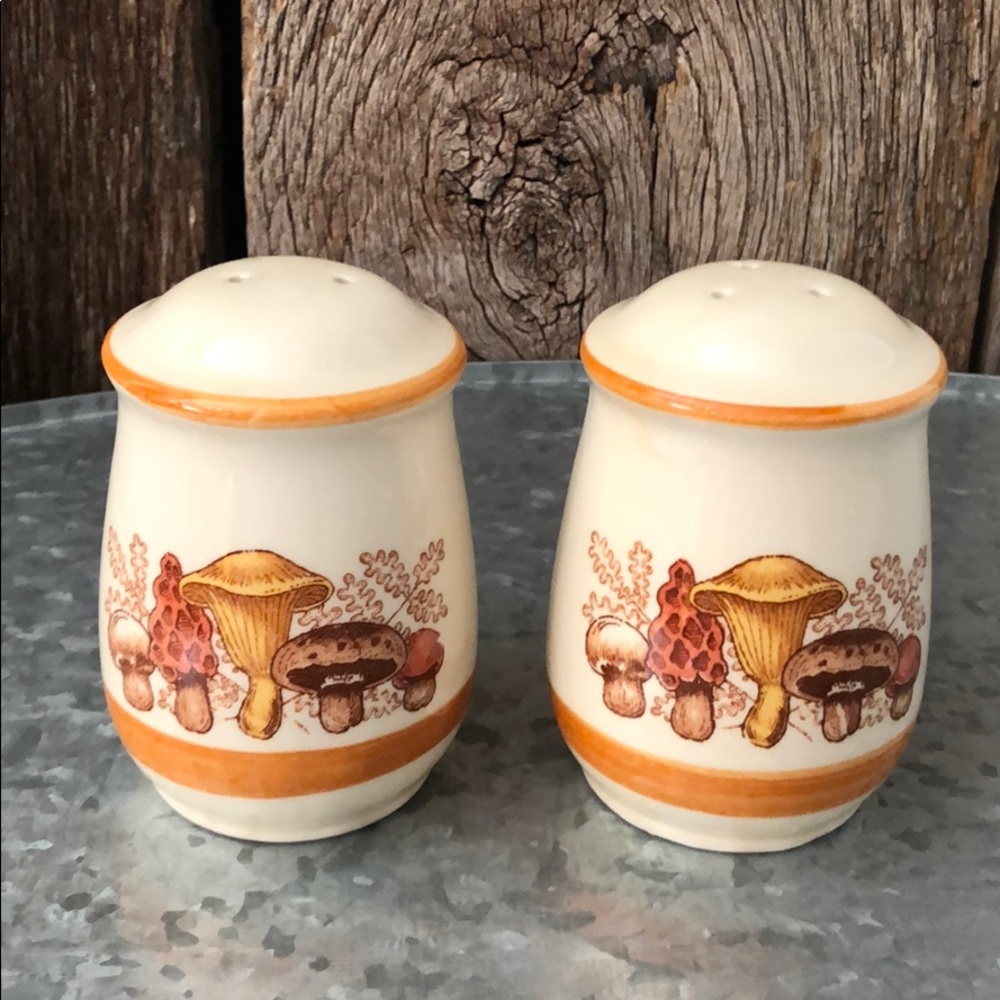 Mushroom flower salt & pepper shaker set Japan